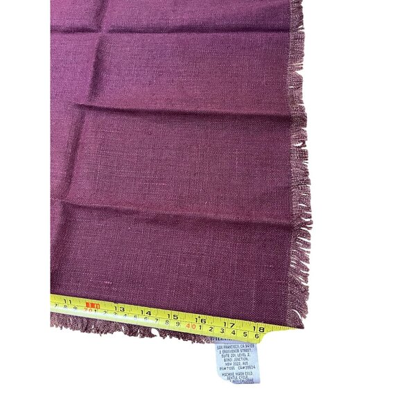 Williams Sonoma Burgundy Cloth Napkins Set Of 4 Fringed 18x18 Dinner Table Linen - Picture 4 of 5